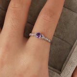 Bague Brigitte avec améthyste | Or