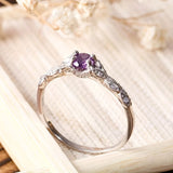 Bague Brigitte avec améthyste | Or