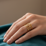 Bague couronne avec éclat | Or