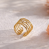 Bague couronne avec éclat | Or