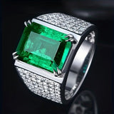 Bague Elsa avec émeraude et diamants | Or