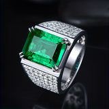Bague Elsa avec émeraude et diamants | Or