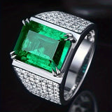Bague Elsa avec émeraude et diamants | Or