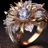 Bague exotique violet | Or