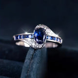 Bague flow en saphir | Or blanc