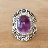 Bague Hyda en Agate & améthyste | Or