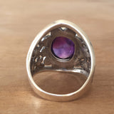 Bague Hyda en Agate & améthyste | Or