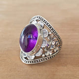 Bague Hyda en Agate & améthyste | Or