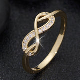 Bague infini en cristal Lysette | Or