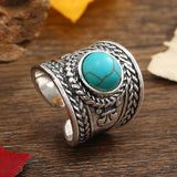 Bague ouverte Ravik pierre | Or blanc
