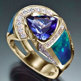 Bague Rosa dans l'océan cristallin | Or