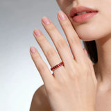 Bague rubis de la Série éternelle | Or blanc