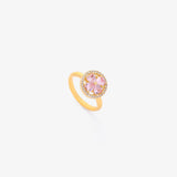 Bague tournante en forme de cœur rose | Or