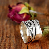 Bague avec fleurs | Or blanc