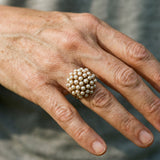 Bague avec ornements en perles | Or