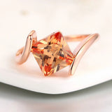 Bague avec pierre précieuse orange | Or