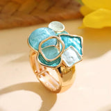 Bague de fleurs abstraite | Or