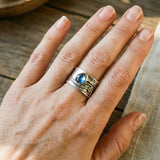Bague de méditation en Bohême avec pierre précieuse | Or