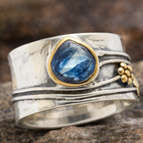 Bague de méditation en Bohême avec pierre précieuse | Or