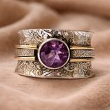 Bague de méditation en cristal de Bohême | Or