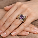 Bague de méditation en cristal de Bohême | Or