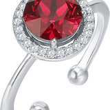 Bague en rubis promesse éclat cramoisi | Or blanc