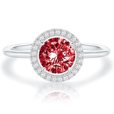 Bague en rubis promesse éclat cramoisi | Or blanc