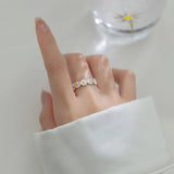 Bague en forme de marguerite | Or blanc