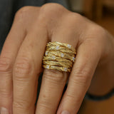 Bague rétro | Or blanc