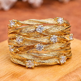 Bague rétro | Or blanc