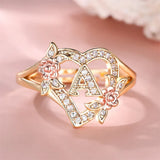 Bague avec cristaux | Or