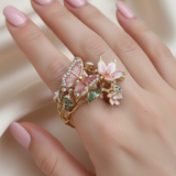 Bague en papillon brillant de la nature à brillants | Or