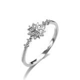 Bague flocon de neige | Or blanc