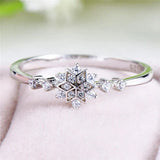 Bague flocon de neige | Or blanc
