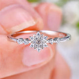 Bague flocon de neige | Or blanc
