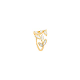 Bague réglable avec opale blanche | Or
