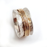 Bague rétro « fil d'or » | Or blanc