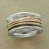 Bague rétro « fil d'or » | Or blanc
