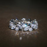 Bague rétro avec diamants ronds et marqués | Or