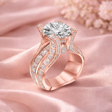 Bague rétro à brillants | Or blanc
