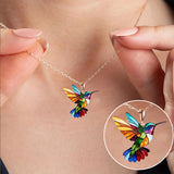 Beau collier avec hirondelle et boucles d'oreilles en cadeau, offre pour une durée limitée | Or