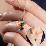Beau collier avec hirondelle et boucles d'oreilles en cadeau, offre pour une durée limitée | Or