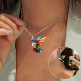 Beau collier avec hirondelle et boucles d'oreilles en cadeau, offre pour une durée limitée | Or