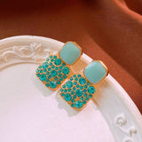 Boucles d'oreilles blanche Selvage | Or