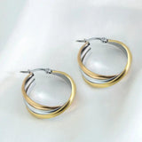 Boucles d'oreilles bohèmes et or | Or blanc