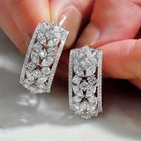 Boucles d'oreilles éclat | Or blanc