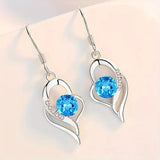 Boucles d'oreilles Éclipse goutte de cœur | Or blanc