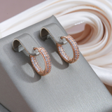 Boucles d'oreilles élégantes et éclatantes à brillants | Or