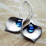 Boucles d'oreilles lotus | Or blanc