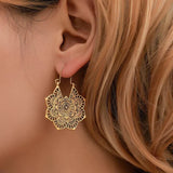 Boucles d'oreilles mandala lotus | Or